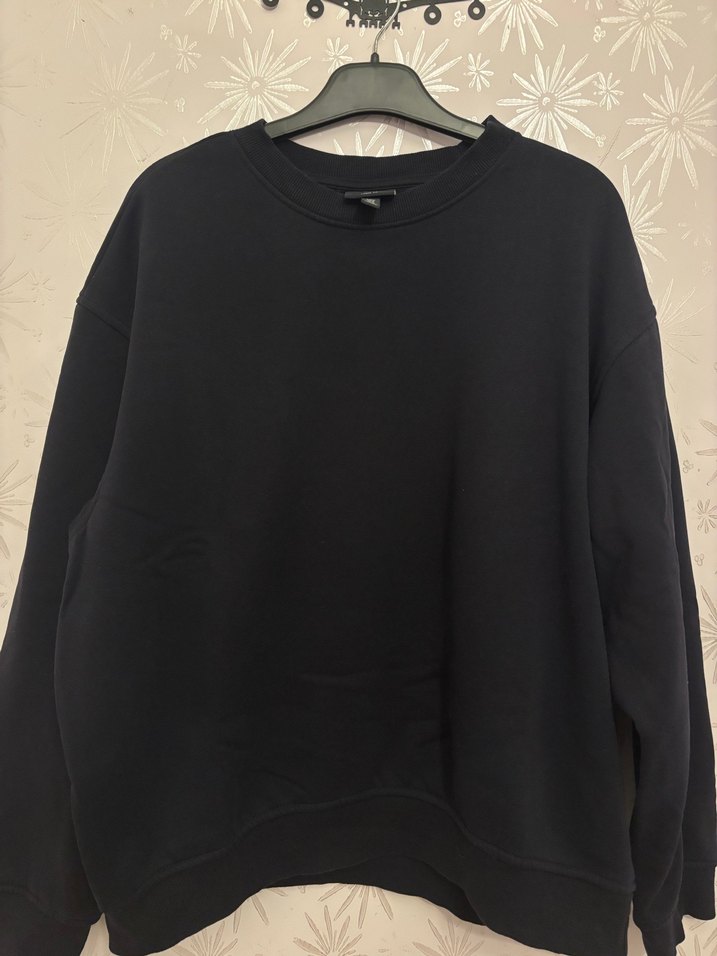 H&M Lacivert lose fit sweatshirt M Beden - Görsel 4