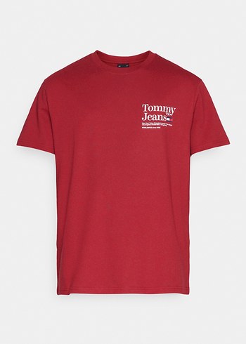 Tommy Hilfiger T-Shirt Kırmızı M Beden - Görsel 5