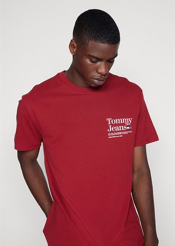 Tommy Hilfiger T-Shirt Kırmızı M Beden - Görsel 4