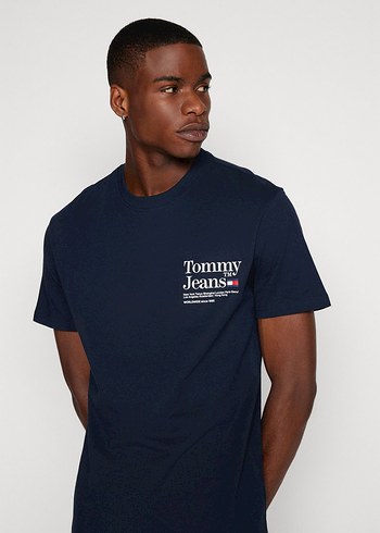 Tommy Hilfiger T-Shirt Lacivert M Beden - Görsel 4