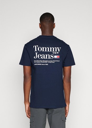 Tommy Hilfiger T-Shirt Lacivert M Beden - Görsel 3