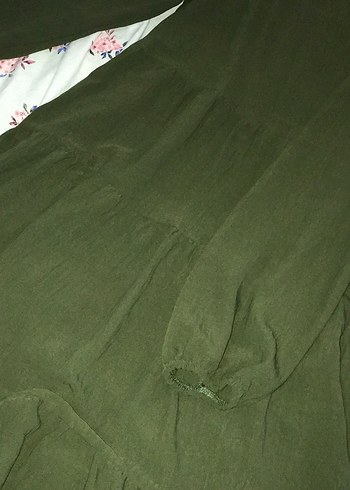 Kadın Haki Midi  Elbise - Görsel 3