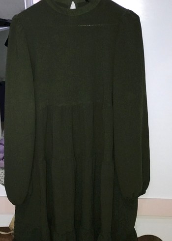 Kadın Haki Midi  Elbise - Görsel 5