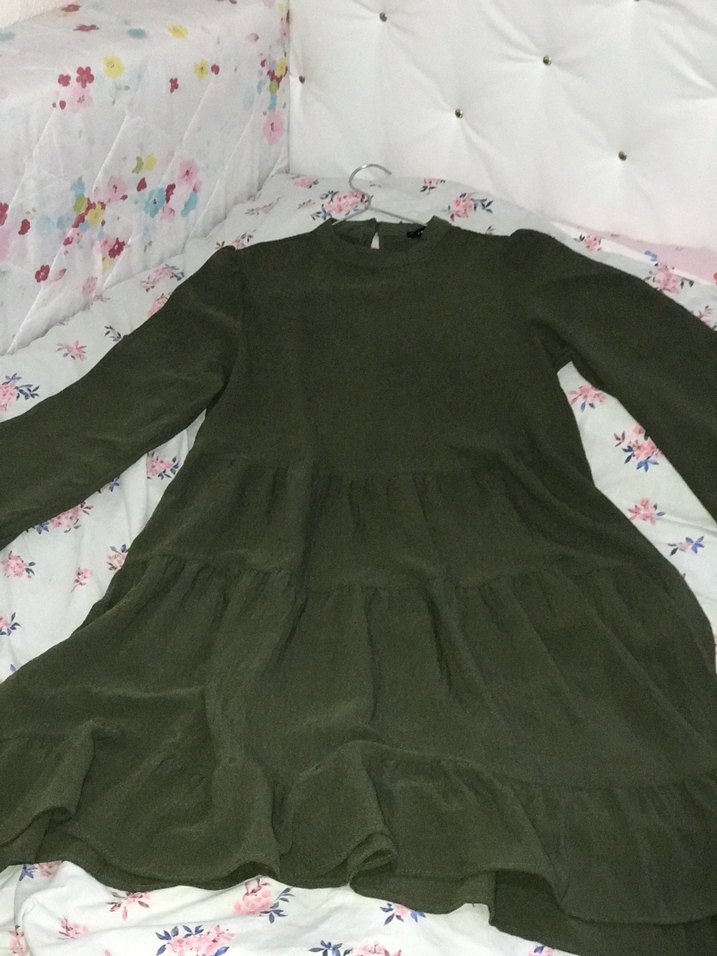 Kadın Haki Midi  Elbise - Görsel 2