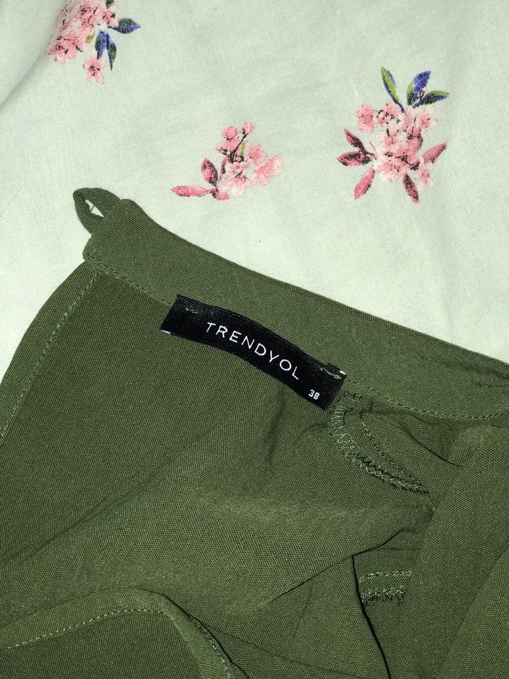 Kadın Haki Midi  Elbise - Görsel 4