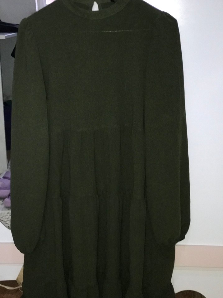 Kadın Haki Midi  Elbise - Görsel 5