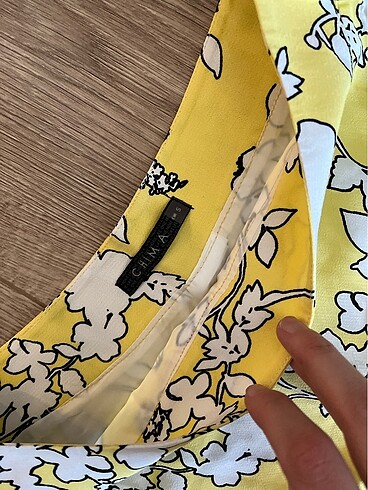 s Beden sarı Renk Dökümlü şık etek