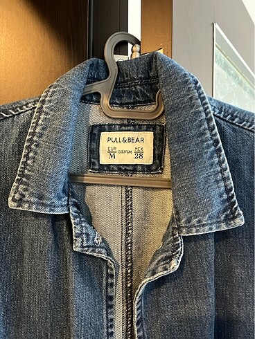 Pull and Bear Uzun denim ceket
