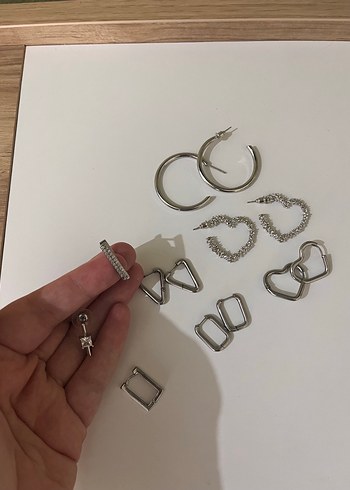 Accessorize Gümüş Renk Çelik Küpeler