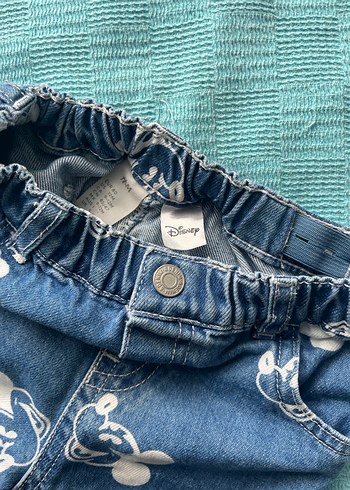H&M Erkek Bebek Mickey mouse Baskılı Kot Pantolon