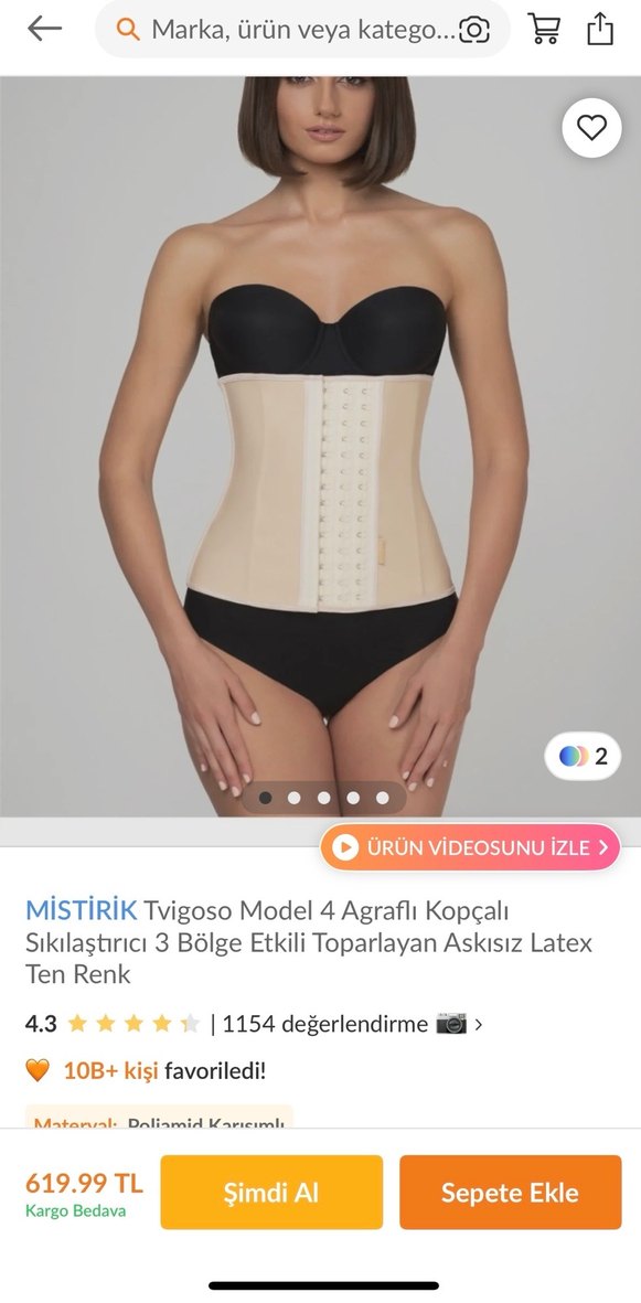 Kopçalı Sıkılaştırıcı toparlayıcı korse - Görsel 2