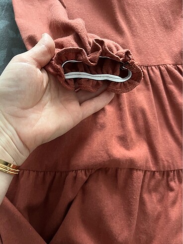 Trendyol Pileli oversize geniş kesim Elbise - Görsel 6