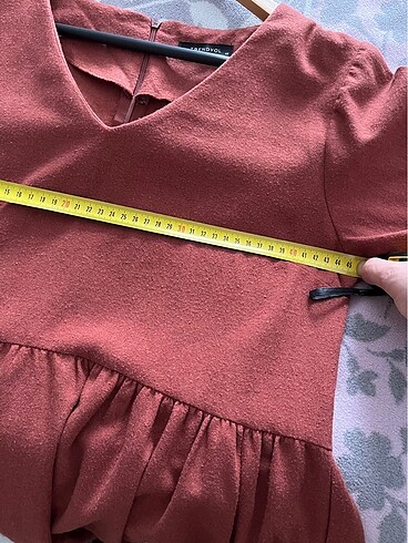 Trendyol Pileli oversize geniş kesim Elbise - Görsel 7