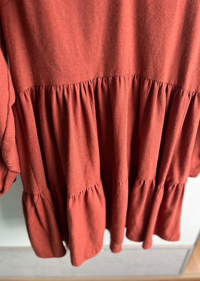 Trendyol Pileli oversize geniş kesim Elbise - Görsel 2