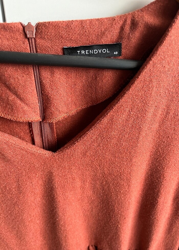 Trendyol Pileli oversize geniş kesim Elbise - Görsel 4