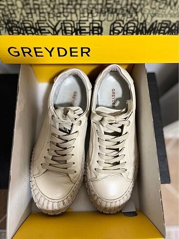 Greyder kadın deri sneaker spor ayakkabı