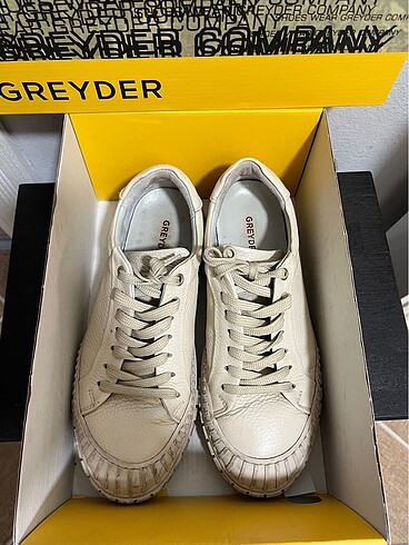 37 Beden Greyder kadın deri sneaker spor ayakkabı
