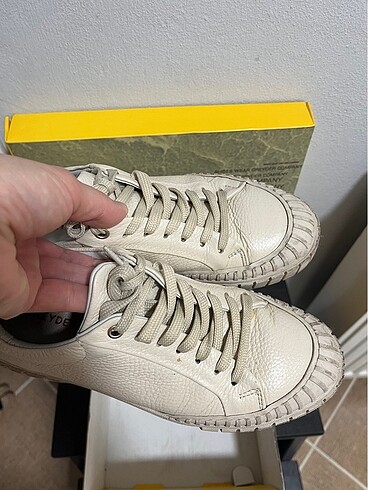 37 Beden camel Renk Greyder kadın deri sneaker spor ayakkabı
