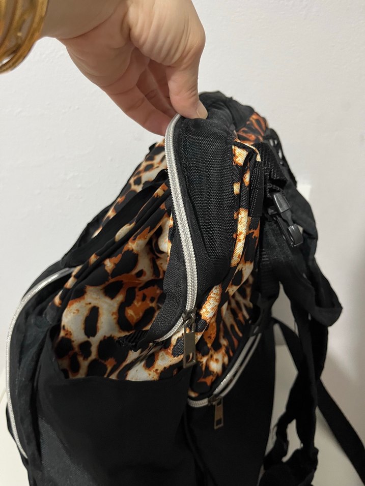 Leopar Desenli Anne Bebek Bakım Çantası - Görsel 3