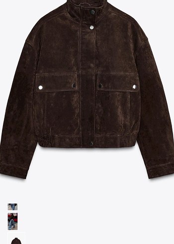 Zara viral Kahverengi Süet Kadın Ceket