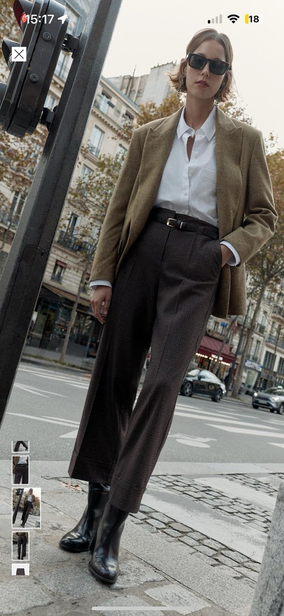 Kazayağı Rengi Kadın Midi dokulu pantolon - Görsel 5