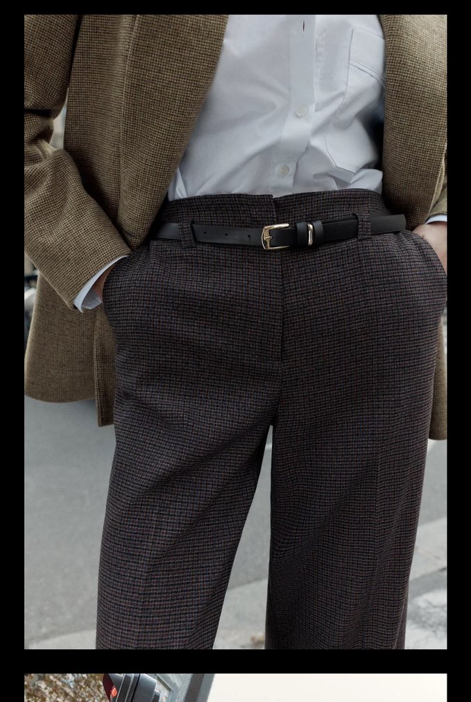 Kazayağı Rengi Kadın Midi dokulu pantolon - Görsel 4