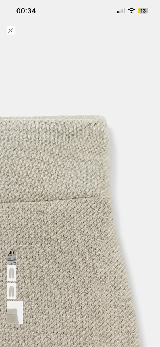 Bej gabardin dokulu Kadın Kumaş Pantolon - Görsel 5