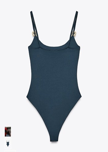 Mavi İnce Askılı Kadın büstiyer - Görsel 3