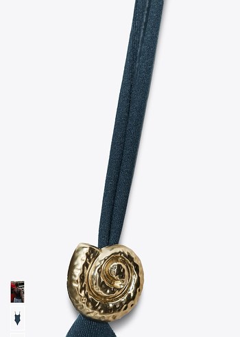 Mavi İnce Askılı Kadın büstiyer - Görsel 2