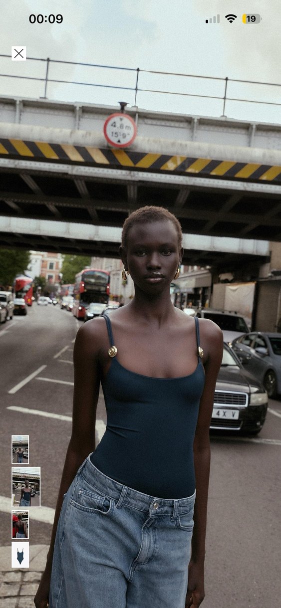 Mavi İnce Askılı Kadın büstiyer - Görsel 5