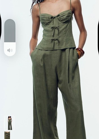 Kadın Keten Kumaşlı Askılı Tulum - Görsel 8