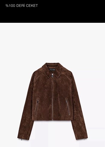 Kahverengi Süet gerçek deri Kadın Ceket - Görsel 18