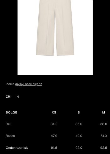 Bej Kemerli Kadın Kumaş Pantolon - Görsel 7