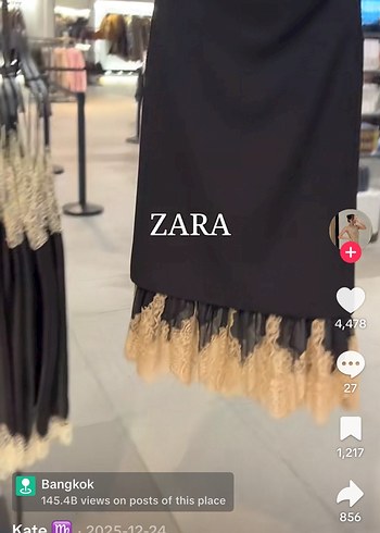 Dantel Detaylı Siyah Uzun Etek - Görsel 9