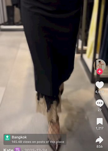 Dantel Detaylı Siyah Uzun Etek - Görsel 6