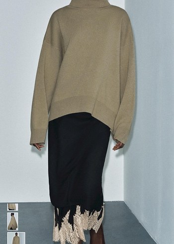 Dantel Detaylı Siyah Uzun Etek - Görsel 19