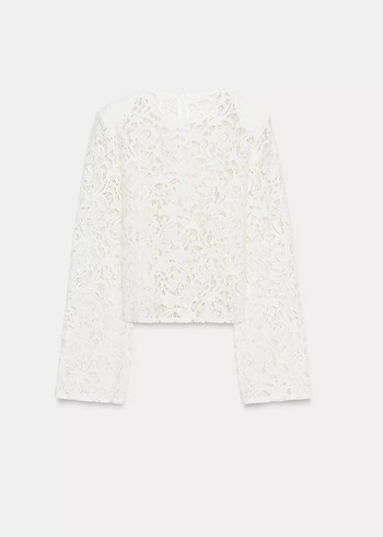 Dantel Detaylı Bohem Kadın Bluz - Görsel 4