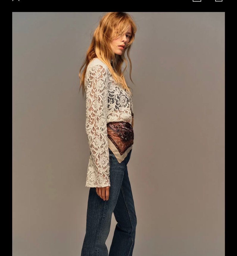 Dantel Detaylı Bohem Kadın Bluz - Görsel 3