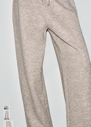 Bej rusrik bej Yün Kadın Pantolon - Görsel 5