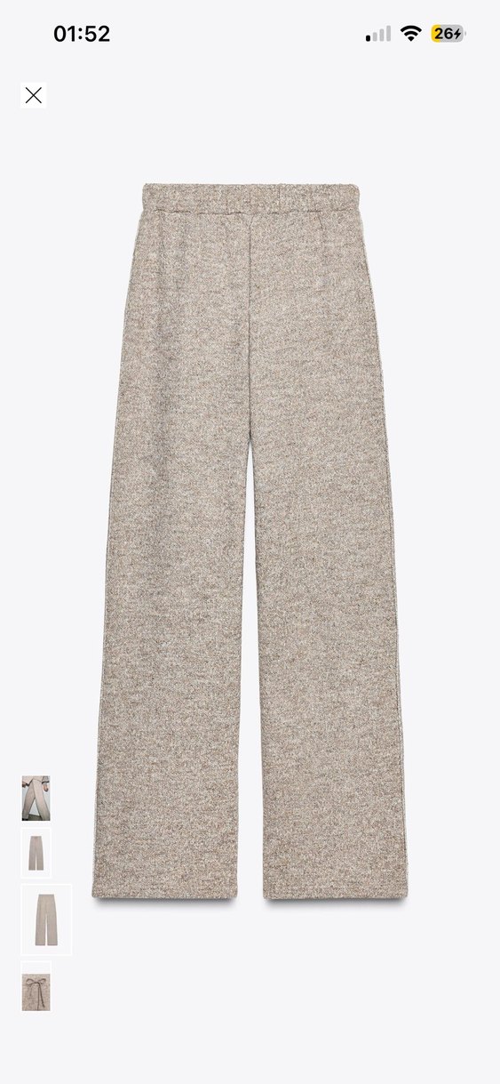 Bej rusrik bej Yün Kadın Pantolon - Görsel 2