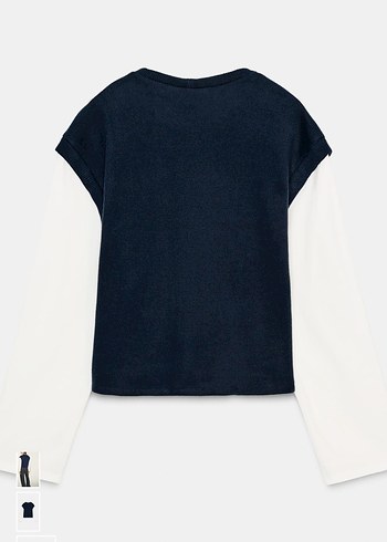 Kadın Lacivert Salaş Triko Süveter - Görsel 4