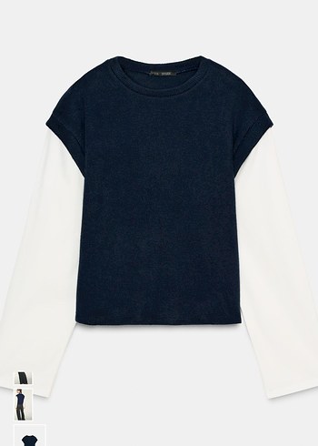 Kadın Lacivert Salaş Triko Süveter - Görsel 5