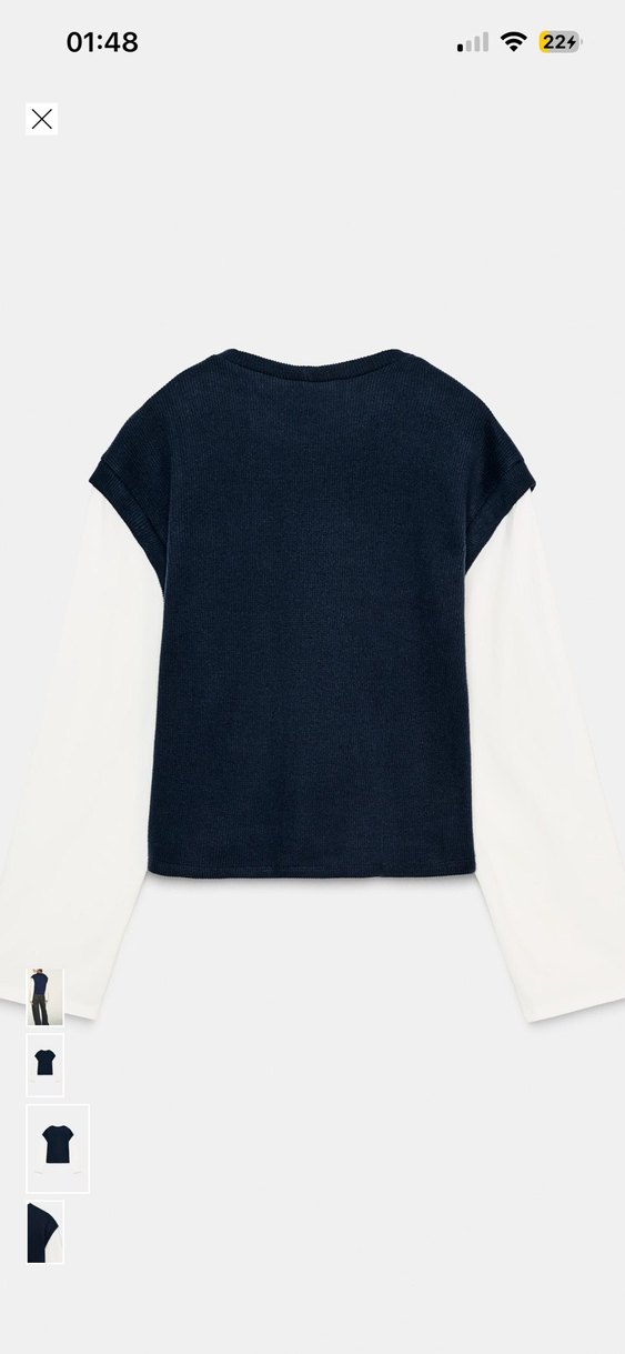 Kadın Lacivert Salaş Triko Süveter - Görsel 4