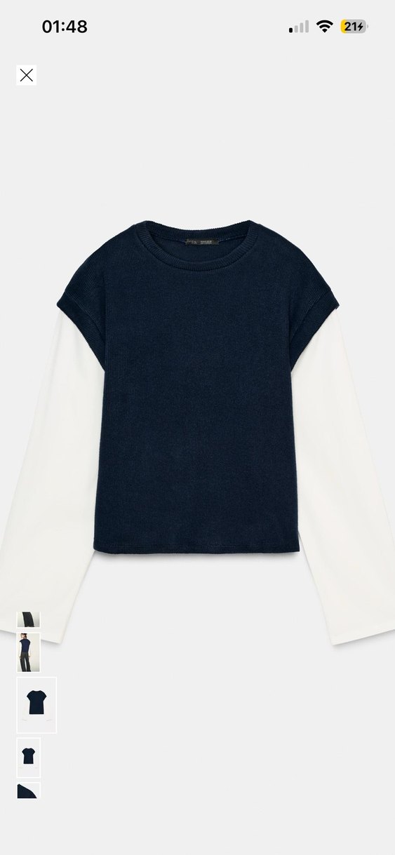 Kadın Lacivert Salaş Triko Süveter - Görsel 5