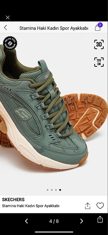 Skechers Skechers stamina yeşil spor ayakkabı