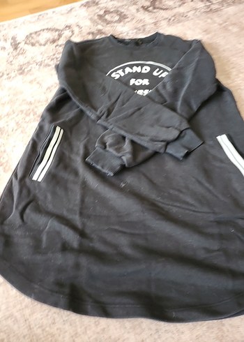 s Beden Siyah Kadın Sweatshirt - Uzun Kollu, Baskılı