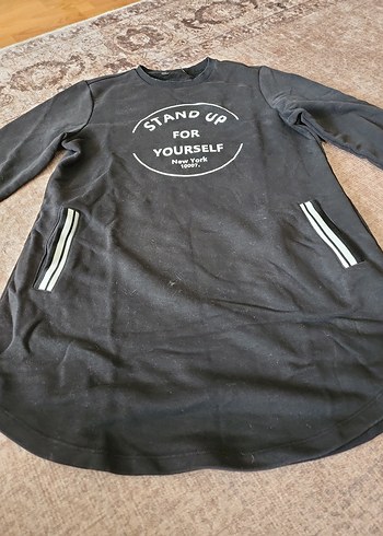 Siyah Kadın Sweatshirt - Uzun Kollu, Baskılı
