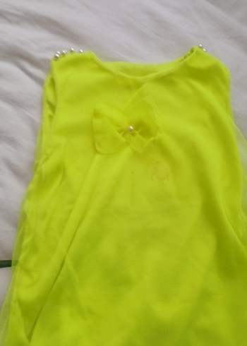 Kız Çocuk Sarı Askısız Salaş elbıse - Görsel 2