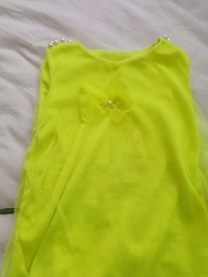 Kız Çocuk Sarı Askısız Salaş elbıse - Görsel 2