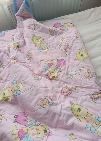 Nakışlı Mavi Pastel Çocuk Battaniyesi - Görsel 3